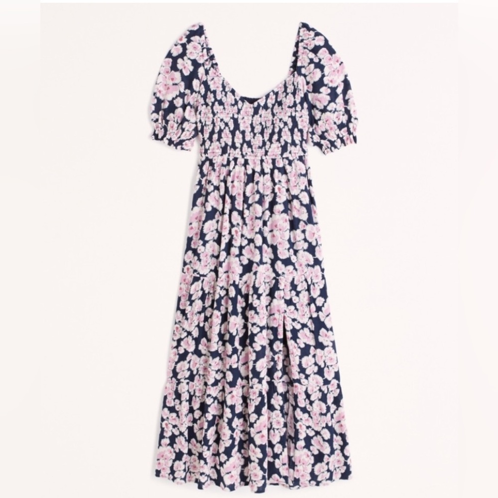 Abercrombie & Fitch Navy and Pink Floral Dress NWOT | Size XS